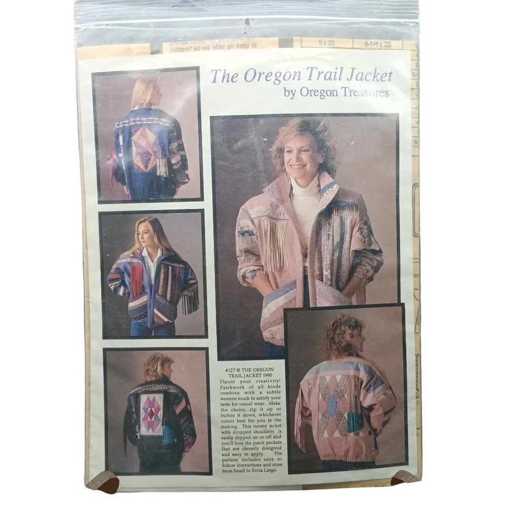 The Oregon Trail Jacket Sewing Pattern By Oregon Treasures Vintage 1991 Large